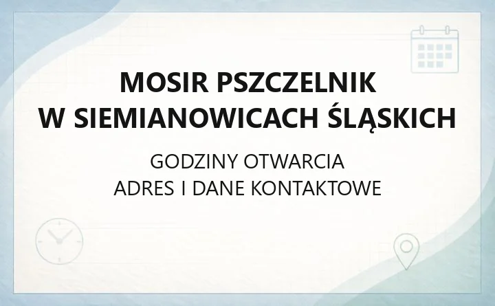MOSiR Pszczelnik w Siemianowicach Śląskich - kontakt, obiekty sportowe, cennik