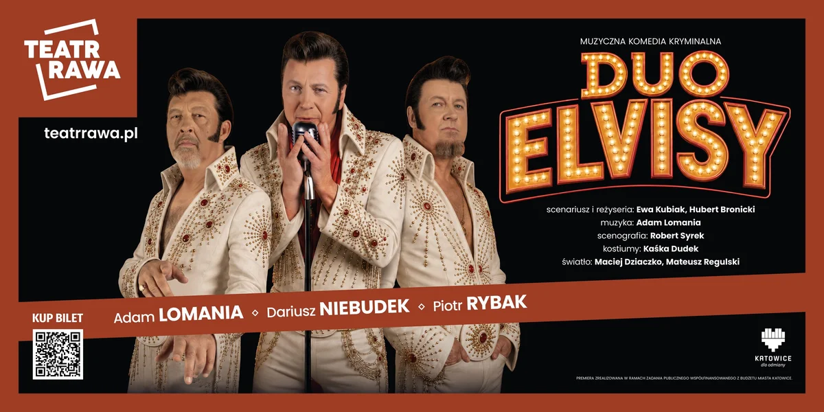 Grafika promocyjna wydarzenia Duo Elvisy: muzyczna komedia kryminalna