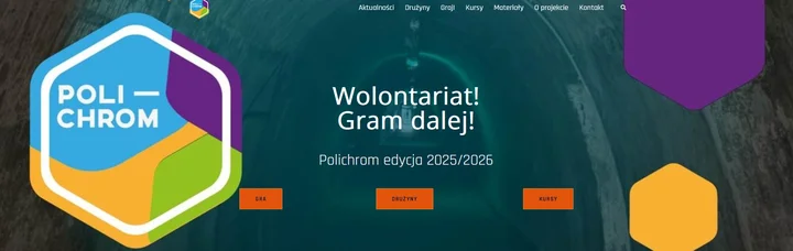 Grafika promocyjna wydarzenia KMW Merit w grze Polichrom — drużyna ZSTiO Meritum w trzeciej edycji