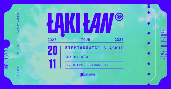Obrazek przedstawia grafikę promocyjną wydarzenia Koncert Łąki Łan w Siemianowicach Śląskich