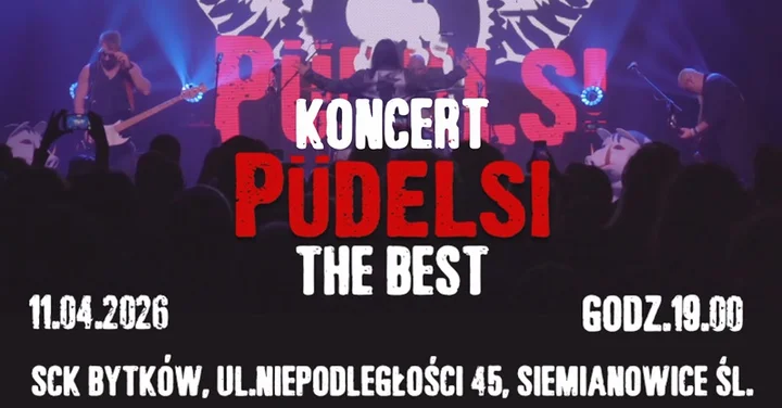 Grafika promocyjna wydarzenia Püdelsi — koncert w Siemianowickim Centrum Kultury (trasa PUDELSI THE BEST)