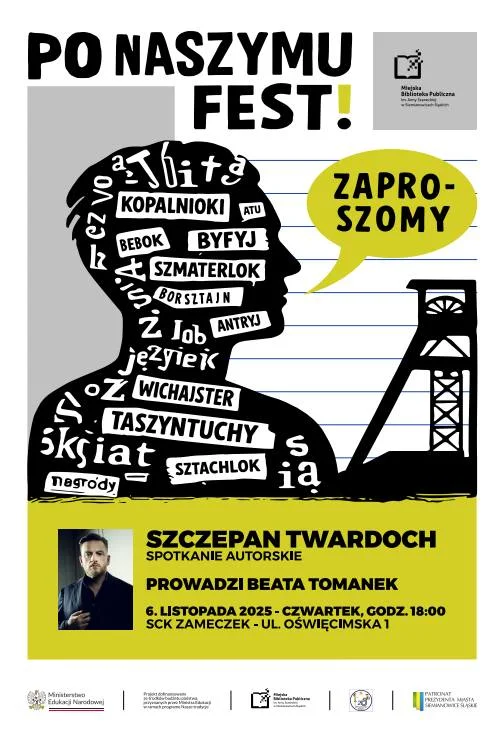 Grafika promocyjna wydarzenia Spotkanie autorskie ze Szczepanem Twardochem — Po naszymu Fest