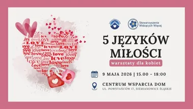 Grafika promocyjna wydarzenia 5 języków miłości – warsztaty dla kobiet
