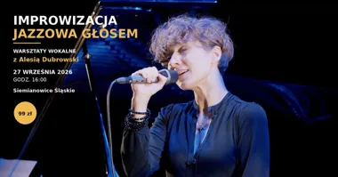 Grafika promocyjna wydarzenia Improwizacja jazzowa głosem – warsztaty wokalne