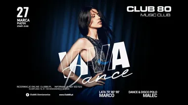 Grafika promocyjna wydarzenia VIVA DANCE — Club80, 27 marca 2026 (piątek)