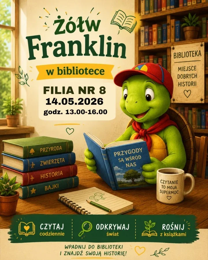 Franklin wraca do biblioteki - siemianowickie popołudnie z żółwiem