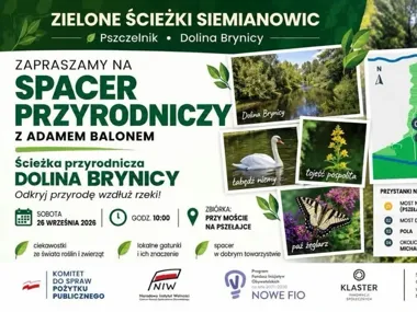 Siemianowice Śląskie idą w zieleń - spacer Doliną Brynicy już w sobotę.