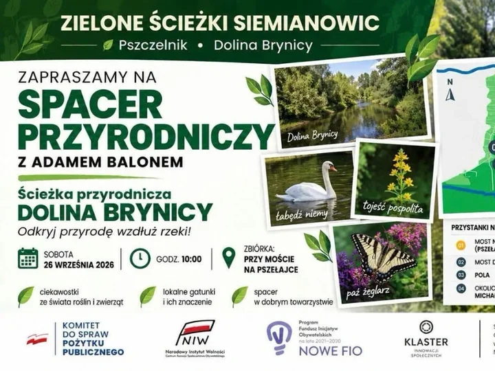 Siemianowice Śląskie idą w zieleń - spacer Doliną Brynicy już w sobotę.