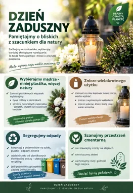 Pamięć o zmarłych bez nadmiaru odpadów. Liczą się małe wybory