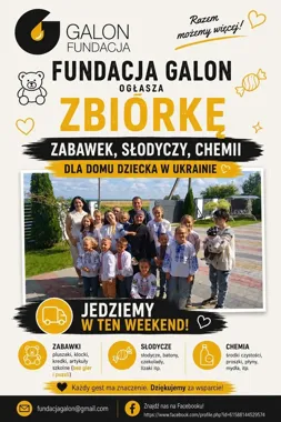 Paczka dla 40 dzieci z Ukrainy. Fundacja Galon zbiera potrzebne dary